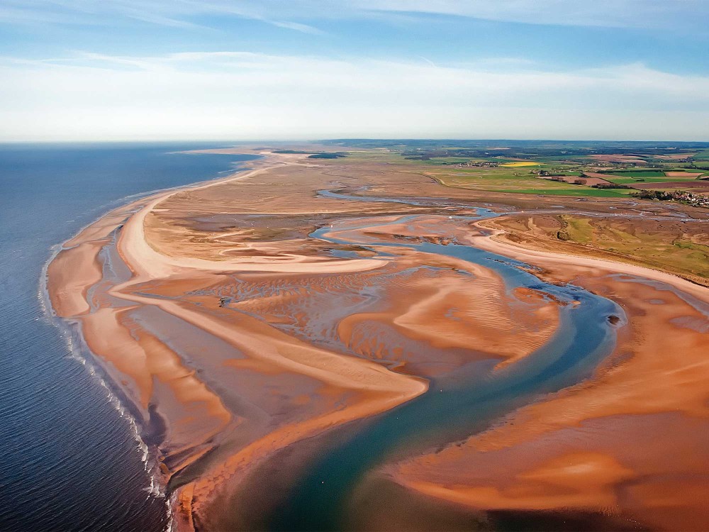 Brancaster beach aerial