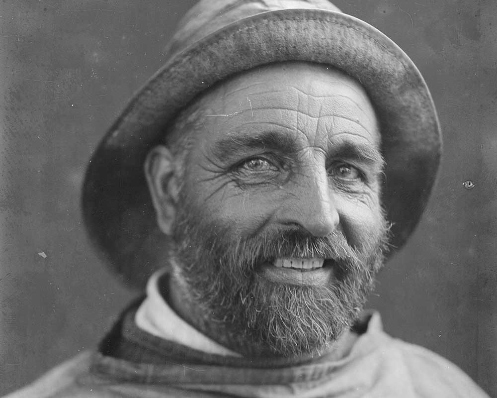 An undated portrait of Norfolk fisherman ‘Lotion Tar’ Bishop by Olive Edis