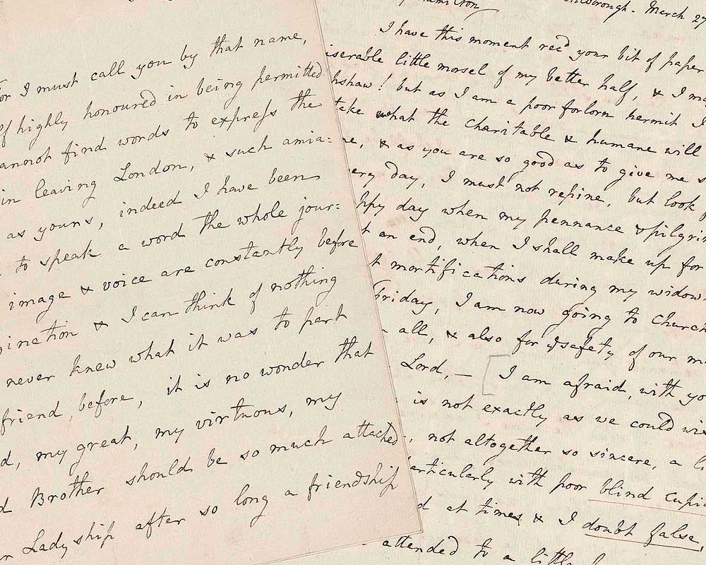 A letter from William Nelson to Emma Hamilton