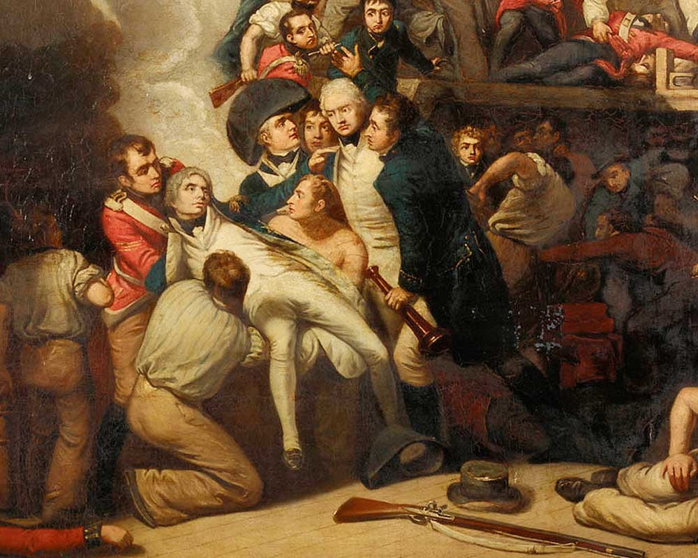 The death of Nelson at the Battle of Trafalgar in 1805