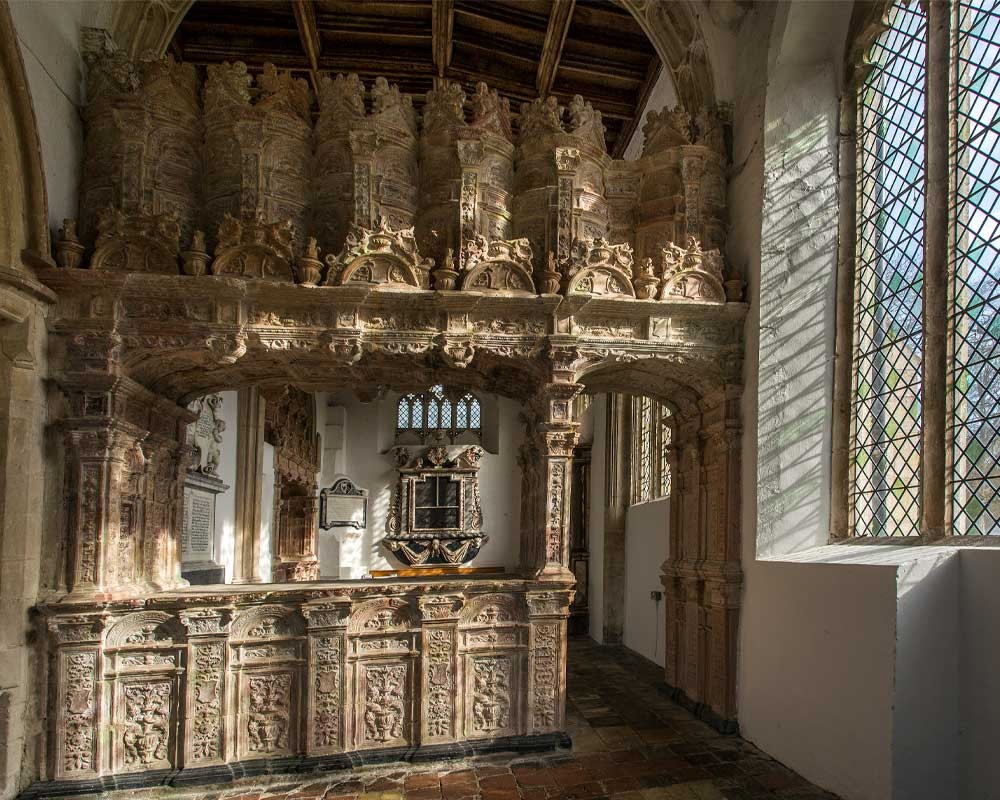 Terracotta tombs at the church of St John