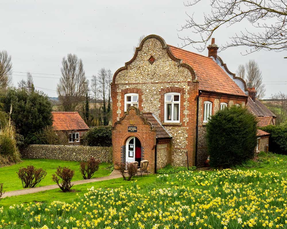 Outside of the Shell Museum at Glandford