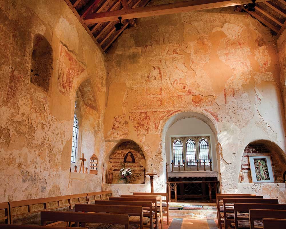 The interior of the church of St Mary at Houghton-on-the-Hill