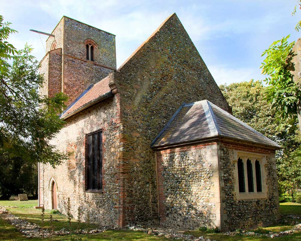 The charming and lovingly restored church of St Mary at Houghton-on-the-Hill