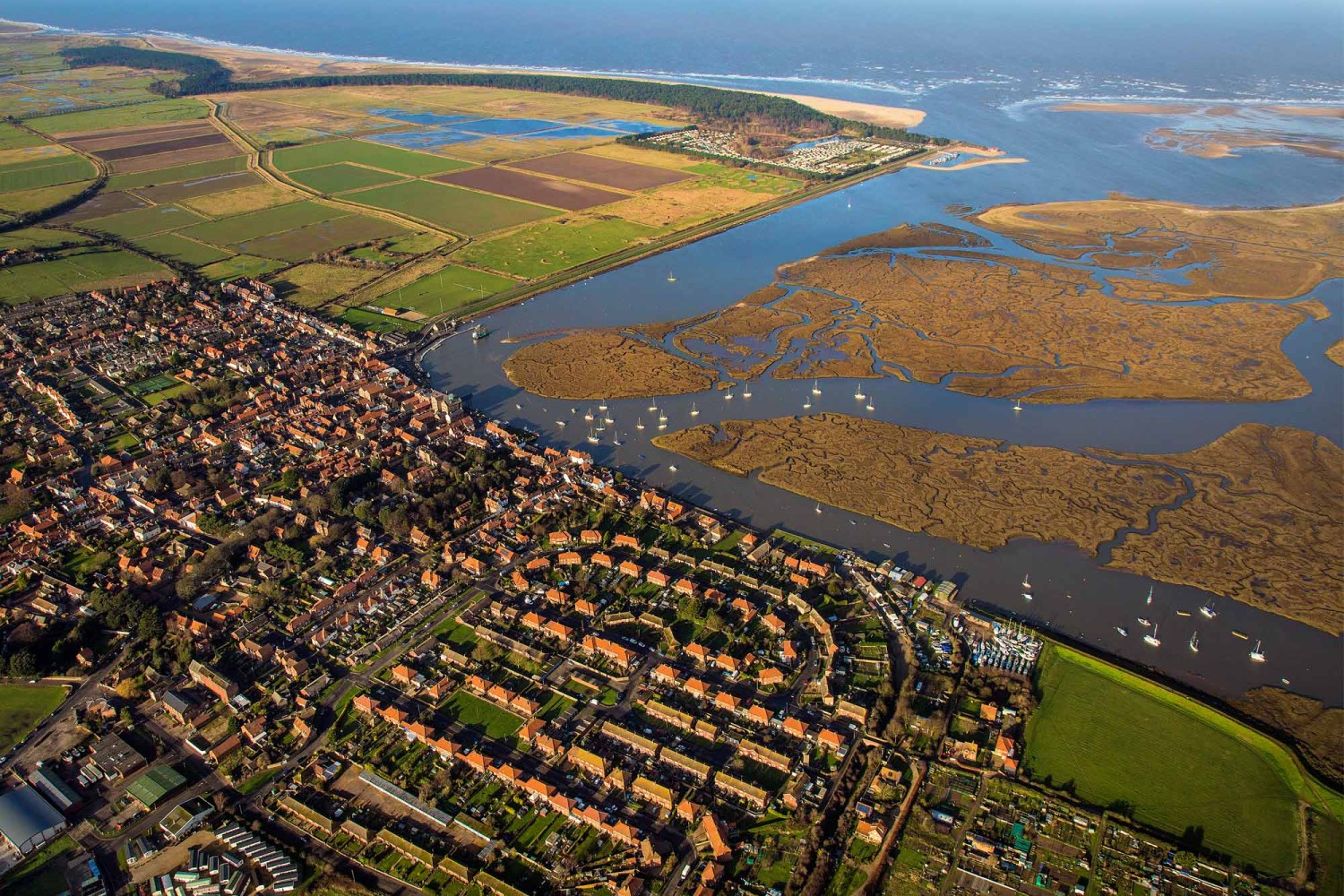 Wells-next-the-sea aerial view