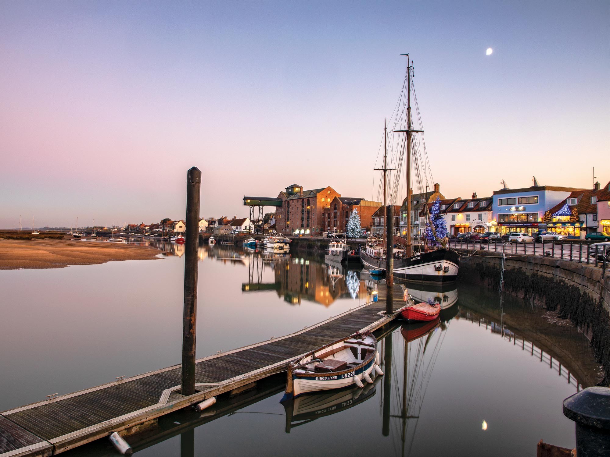 Wells-next-the-sea harbour at Christmas