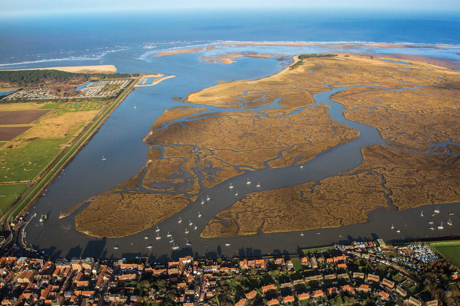 Wells-next-the-sea aerial view